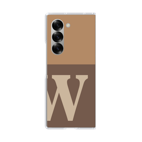 Clear Case［ オリジナル - initial two tone - W brown ］