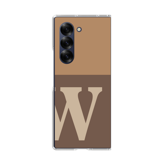 Clear Case［ オリジナル - initial two tone - W brown ］