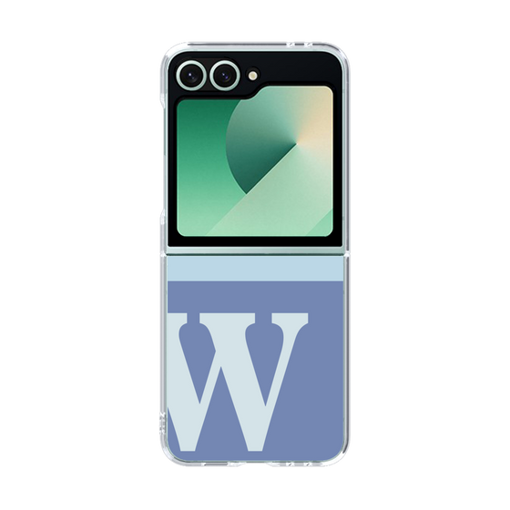 Clear Case［ オリジナル - initial two tone - W blue ］