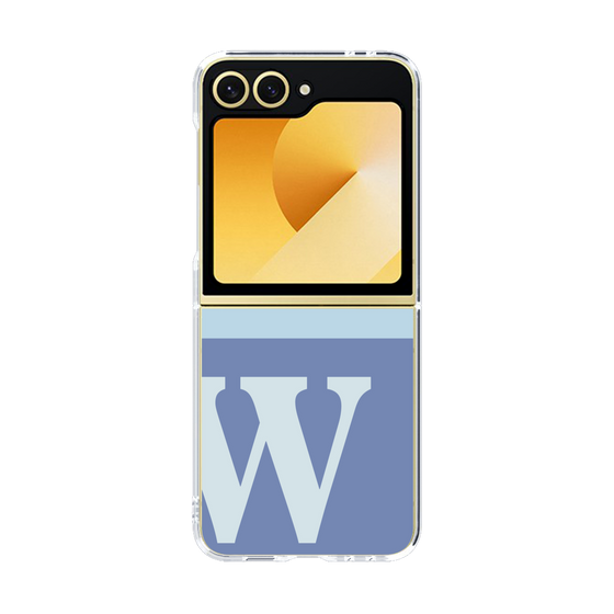 Clear Case［ オリジナル - initial two tone - W blue ］