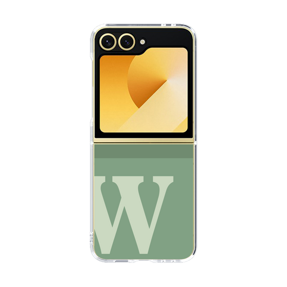 Clear Case［ オリジナル - initial two tone - W green ］