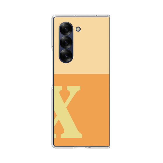 Clear Case［ オリジナル - initial two tone - X orange ］