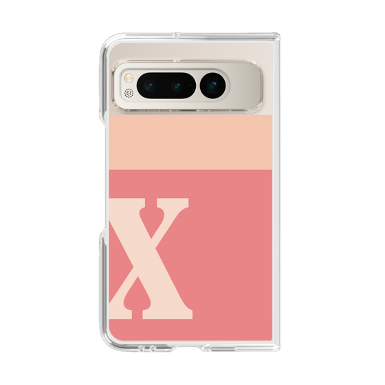 Clear Case［ Original - initial two tone - X pink ］