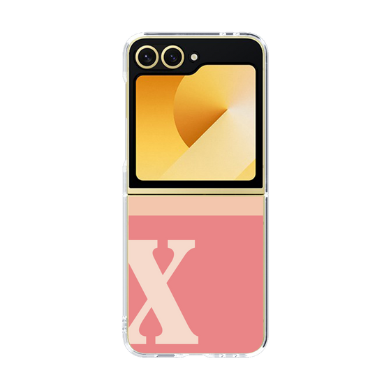 Clear Case［ オリジナル - initial two tone - X pink ］