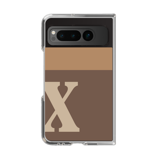 Clear Case［ Original - initial two tone - X brown ］