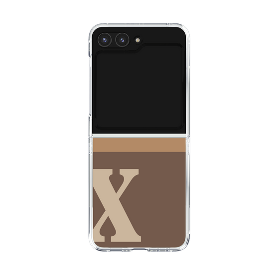 Clear Case［ Original - initial two tone - X brown ］