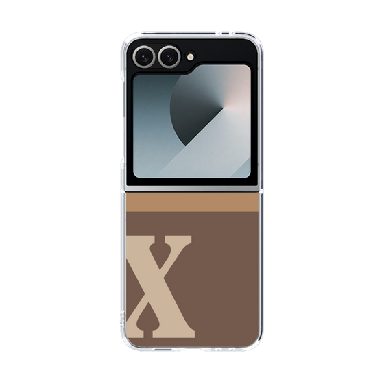Clear Case［ オリジナル - initial two tone - X brown ］