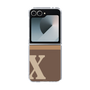 Clear Case［ オリジナル - initial two tone - X brown ］