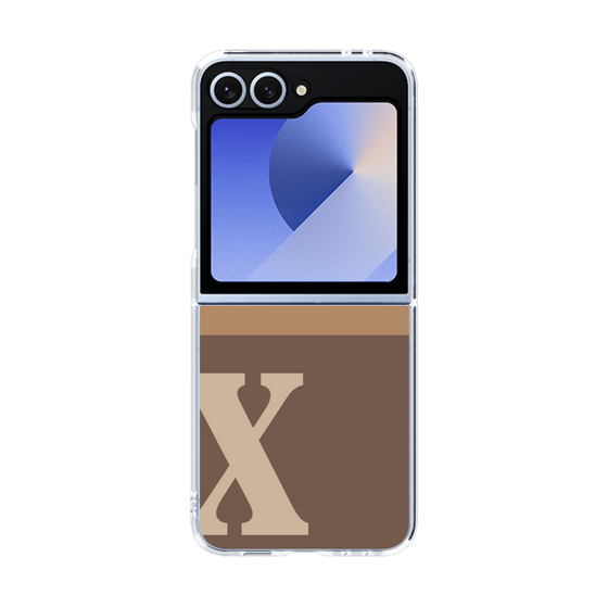 Clear Case［ オリジナル - initial two tone - X brown ］