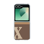 Clear Case［ オリジナル - initial two tone - X brown ］