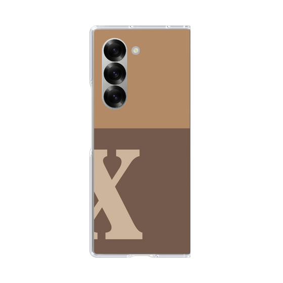 Clear Case［ オリジナル - initial two tone - X brown ］