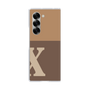 Clear Case［ オリジナル - initial two tone - X brown ］