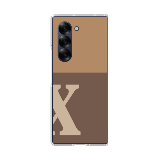Clear Case［ オリジナル - initial two tone - X brown ］