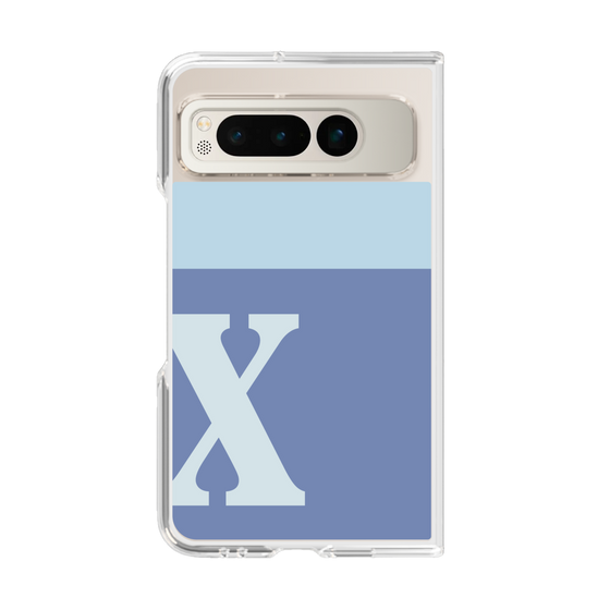 Clear Case［ Original - initial two tone - X blue ］