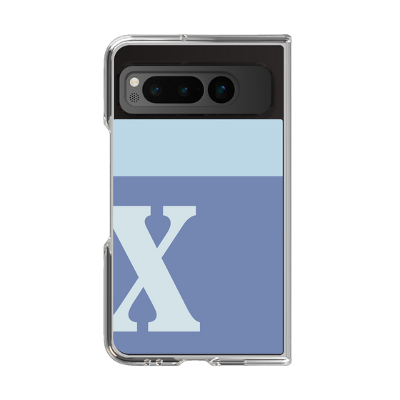 Clear Case［ Original - initial two tone - X blue ］