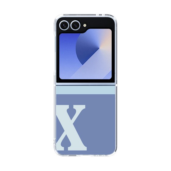 Clear Case［ オリジナル - initial two tone - X blue ］