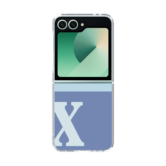 Clear Case［ オリジナル - initial two tone - X blue ］