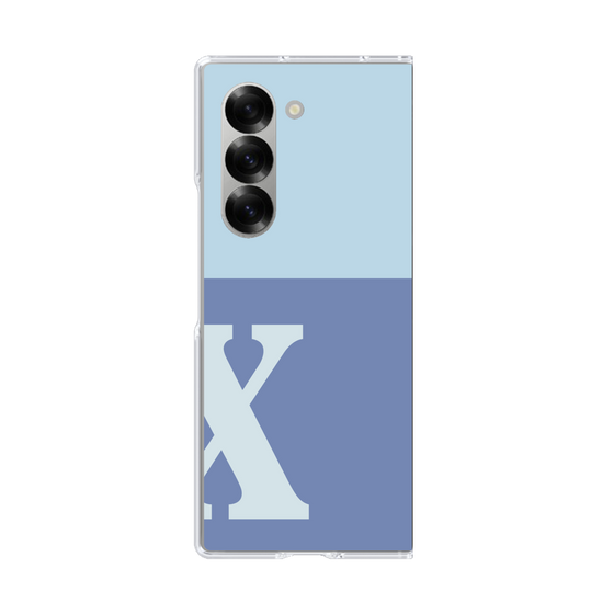 Clear Case［ オリジナル - initial two tone - X blue ］