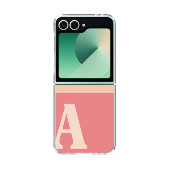 Clear Case［ オリジナル - initial two tone - A pink ］