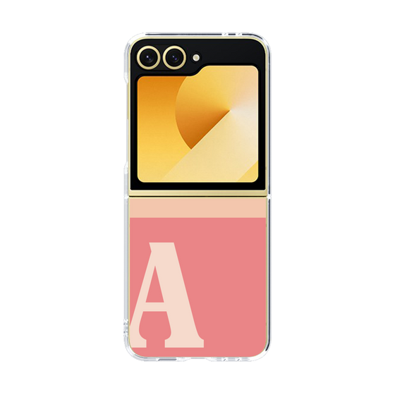 Clear Case［ オリジナル - initial two tone - A pink ］