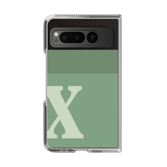 Clear Case［ Original - initial two tone - X green ］