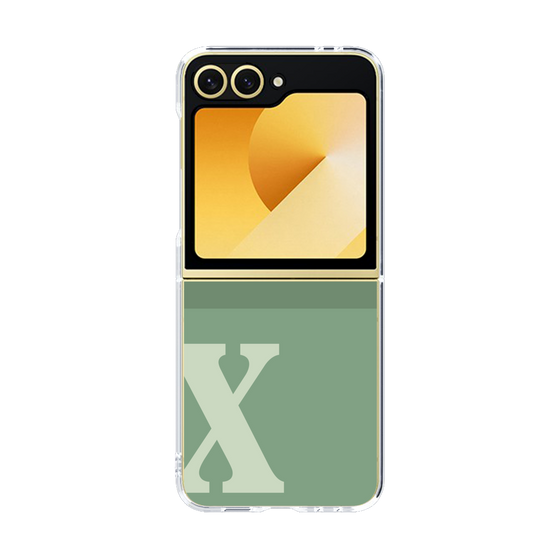 Clear Case［ オリジナル - initial two tone - X green ］