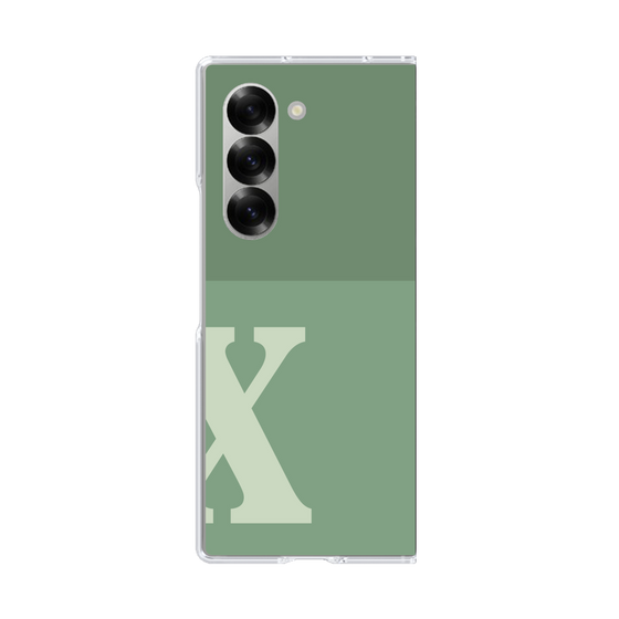 Clear Case［ オリジナル - initial two tone - X green ］
