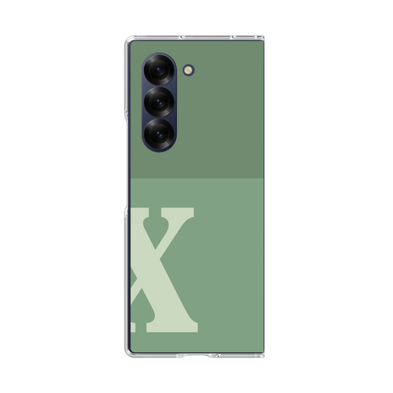 Clear Case［ オリジナル - initial two tone - X green ］