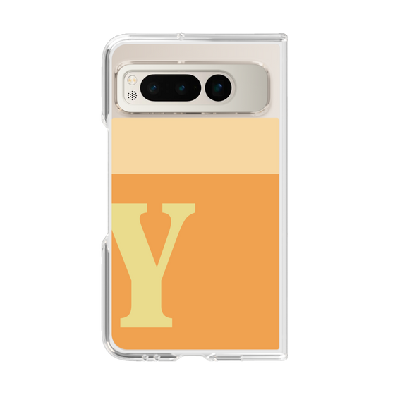 Clear Case［ Original - initial two tone - Y orange ］