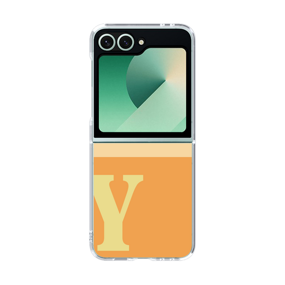 Clear Case［ オリジナル - initial two tone - Y orange ］