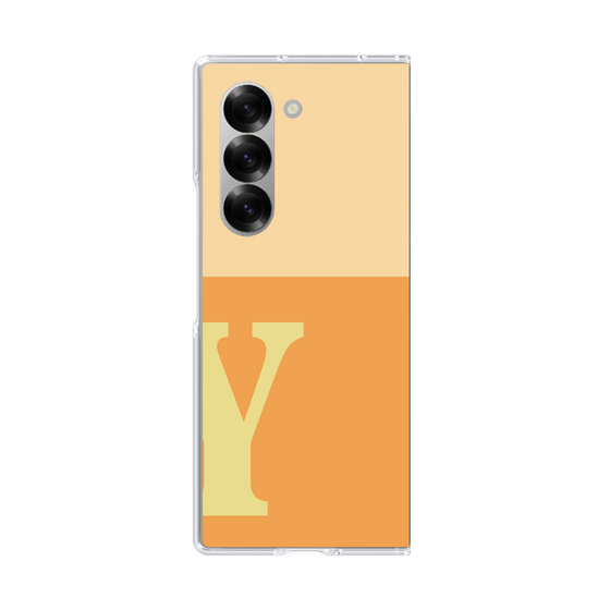 Clear Case［ オリジナル - initial two tone - Y orange ］