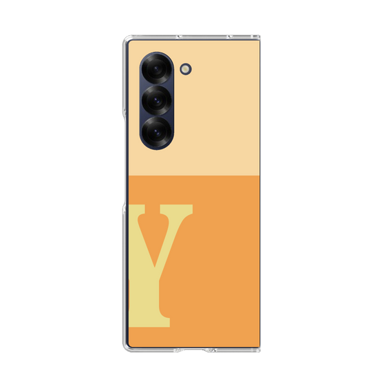 Clear Case［ オリジナル - initial two tone - Y orange ］
