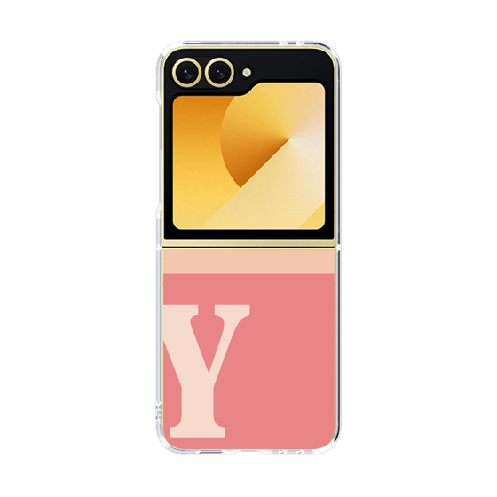 Clear Case［ オリジナル - initial two tone - Y pink ］