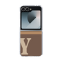 Clear Case［ オリジナル - initial two tone - Y brown ］
