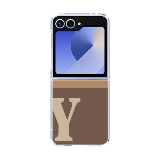 Clear Case［ オリジナル - initial two tone - Y brown ］