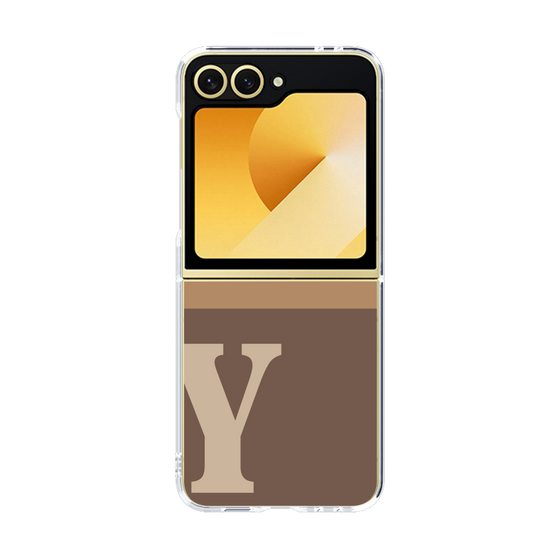 Clear Case［ オリジナル - initial two tone - Y brown ］