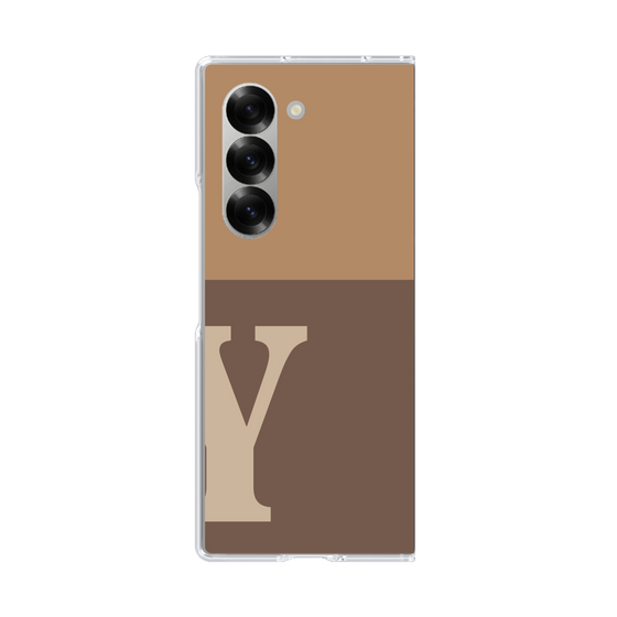 Clear Case［ オリジナル - initial two tone - Y brown ］