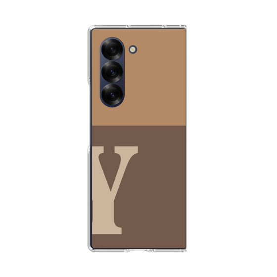 Clear Case［ オリジナル - initial two tone - Y brown ］