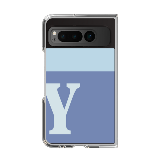 Clear Case［ Original - initial two tone - Y blue ］