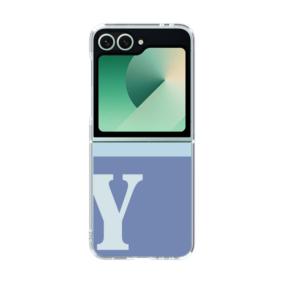 Clear Case［ オリジナル - initial two tone - Y blue ］