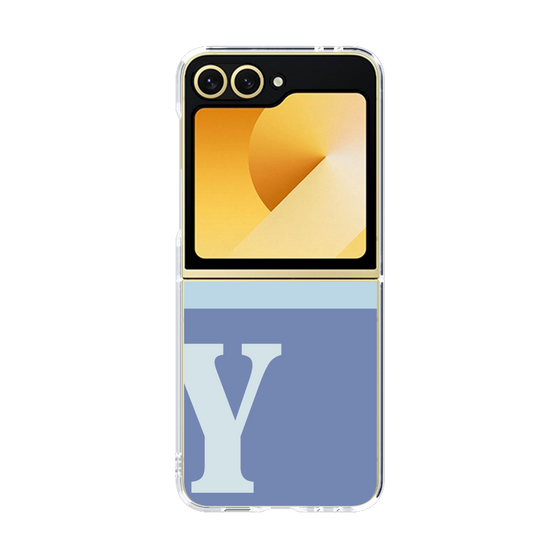 Clear Case［ オリジナル - initial two tone - Y blue ］