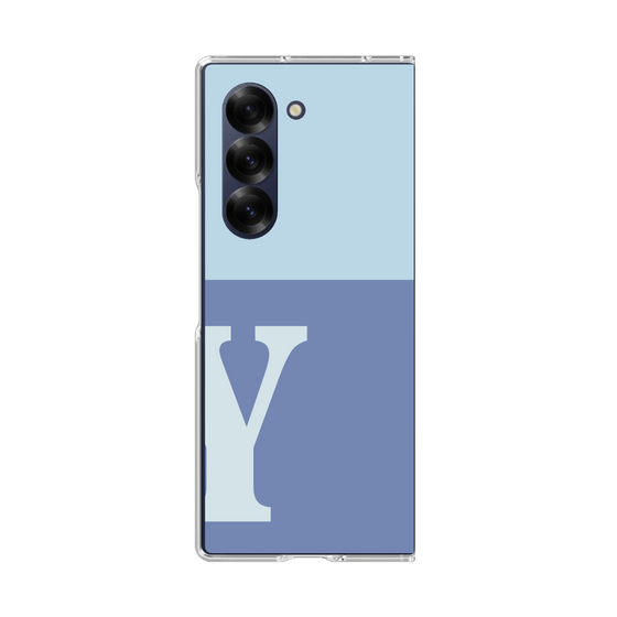 Clear Case［ オリジナル - initial two tone - Y blue ］