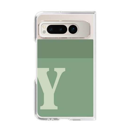 Clear Case［ Original - initial two tone - Y green ］