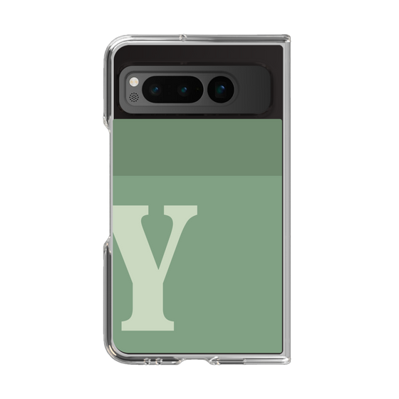 Clear Case［ Original - initial two tone - Y green ］