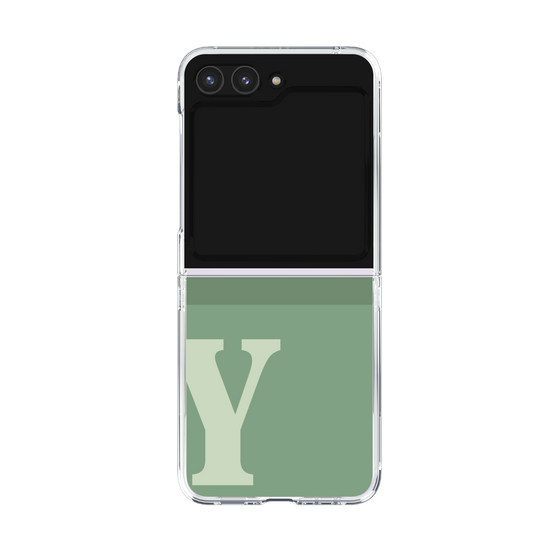 Clear Case［ Original - initial two tone - Y green ］