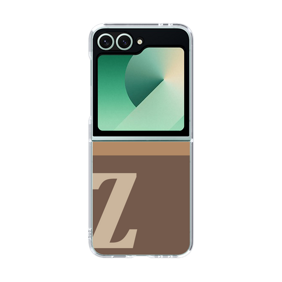 Clear Case［ オリジナル - initial two tone - Z brown ］