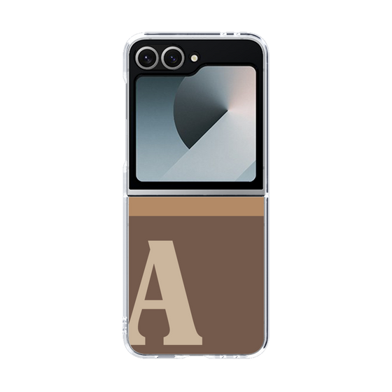 Clear Case［ オリジナル - initial two tone - A brown ］