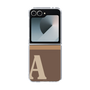 Clear Case［ オリジナル - initial two tone - A brown ］