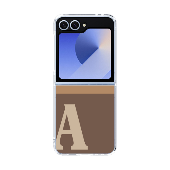 Clear Case［ オリジナル - initial two tone - A brown ］