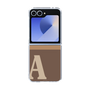 Clear Case［ オリジナル - initial two tone - A brown ］